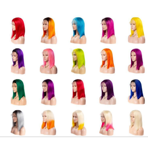 Virgin  straight lace closure front bob wigs Hair 100% Remy cheap brazilian Human aligned hair vendor